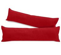 npluseins Confezione da 2 federe in pile coral (2 pezzi) 1257.1667, ca. 40 x 145 cm, Bordeaux