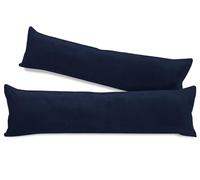 npluseins Confezione da 2 federe per cuscino in pile Coral (2 pezzi) 1257.1667, circa 40 x 145 cm, colore: blu marino