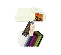 npluseins Confezione da 2 fodere elastiche per cuscini cervicali/per la salute 959.1234, S, 30-35 x 45-50 cm, bianco naturale