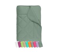 npluseins Coperta estiva 135 x 200 cm, sottile e leggero, per l'estate, in microfibra, Ökotex 100, lavabile a 60 gradi, 732.932, colore: salvia