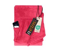 npluseins Coral 1448.2043 - Coperta in pile con maniche e marsupio