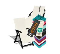 npluseins Cuscino per mobili da giardino - Rivestimento con cappuccio - Flausch 1521.2199 - Lettino da giardino ca. 70 x 200 cm, bianco