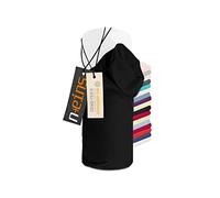 npluseins Federa per cuscino in jersey per cuscino cilindrico in 17 colori - 100% cotone Mako - taglia unica ca. 40 x 15 cm, federa in nero