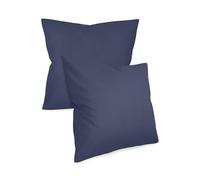 npluseins federe per cuscini in tinta unita in confezione doppia e design sobrio 1154.1498, ca. 80 x 80 cm, antracite