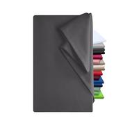 npluseins Lenzuolo â€“ 100% Cotone â€“ Disponibile in 5 Diversi Colori e in 3 Diverse Misure â€“ Senza Elastico., Anthrazit, ca. 180 x 275 cm