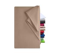npluseins Lenzuolo â€“ 100% Cotone â€“ Disponibile in 5 Diversi Colori e in 3 Diverse Misure â€“ Senza Elastico., Sabbia, ca. 180 x 275 cm