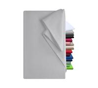 npluseins Lenzuolo â€“ 100% Cotone â€“ Disponibile in 5 Diversi Colori e in 3 Diverse Misure â€“ Senza Elastico., Argento, ca. 150 x 250 cm