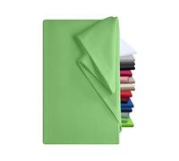 npluseins Lenzuolo con angoli, 100% cotone, in 12 colori, in 3 diverse misure, asciugamano senza elastico, circa 240 x 275 cm, verde