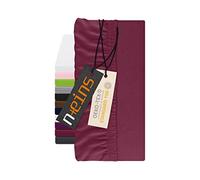 npluseins Lenzuolo con angoli elasticizzati per topper, 100% cotone, 1544.2231, ca. 180-200 x 200 cm, bordeaux