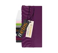 npluseins Lenzuolo con angoli elasticizzati per topper, 100% cotone, 1544.2231, ca. 180-200 x 200 cm, lilla