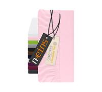 npluseins Lenzuolo con angoli elasticizzati per topper - Lenzuolo con angoli elasticizzati in 100% cotone 1544.2231, ca. 140-160 x 200 cm, rosa