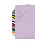 npluseins Lenzuolo con angoli in microfibra - traspirante e adatto a persone allergiche 1519.2192, 140 x 190-200 cm, lilla