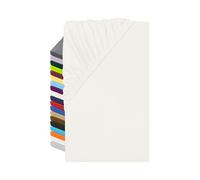 npluseins Lenzuolo con angoli in microfibra - traspirante e adatto a persone allergiche 1519.2192, 80-90 x 190 cm, naturale