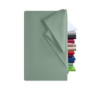 npluseins Lenzuolo Senza Elastico â€“ Telo per la casa in Diversi Colori e Dimensioni â€“ 100% Cotone, ca. 150 x 250 cm, Salvia