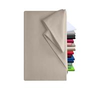 npluseins Lenzuolo Senza Elastico â€“ Telo per la casa in Diversi Colori e Dimensioni â€“ 100% Cotone, ca. 150 x 250 cm, Beige