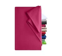 npluseins Lenzuolo senza elastico â€“ Telo per la casa in diversi colori e dimensioni â€“ 100% cotone, circa 180 x 275 cm, rosso vinaccia