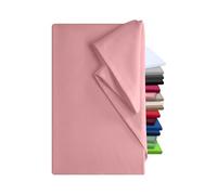 npluseins Lenzuolo senza elastico â€“ Telo per la casa in diversi colori e dimensioni â€“ 100% cotone, circa 150 x 250 cm, rosa antico