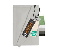 npluseins Lenzuolo senza elastico - Ultrasoft e super morbido - Lenzuolo per letto camper campeggio coperta da viaggio ultraleggero - lenzuolo 1628.2375 150 x 250 cm, argento