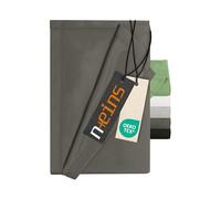 npluseins Lenzuolo senza elastico - Ultrasoft e super morbido - lenzuolo per letto camper campeggio coperta da viaggio ultraleggero - lenzuolo 1628.2375 180 x 275 cm, antracite