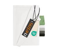 npluseins Lenzuolo senza elastico - Ultrasoft e super morbido - Lenzuolo per letto camper campeggio coperta da viaggio ultraleggero - lenzuolo 1628.2375 150 x 250 cm, bianco