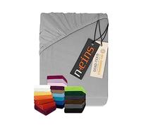 npluseins Lenzuolo sotto classico - 100% cotone 159.170, 90-100 x 200 cm, argento