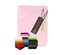 Npluseins - Lenzuolo sotto in jersey 100% cotone, Rose, 200 x 220 cm