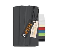 npluseins Letto Tuch - Panno casa - Lenzuolo in 100% Cotone in 7 Colori scelti - Lenzuolo Senza Elastico - Taglia Unica di Circa 150 x 250 cm, 100% Cotone, Anthrazit, ca. 150 cm x 250 cm