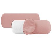 npluseins Set da 2 federe in cotone - jersey - tanti colori 1331.1812, 40 x 15 cm, rosa antico