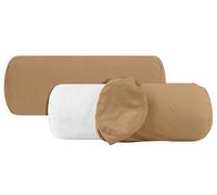npluseins Set da 2 federe in cotone - jersey - tanti colori 1331.1812, 40 x 15 cm, sabbia