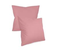 npluseins set di 2 federe da cuscino dal design discreto e colore solido 1154.1498, circa 80 x 80 cm, rosa pallido