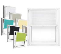 npluseins - Tenda Plissettata, premontata e con Fissaggio a Morsetto sul Telaio della Finestra, Montaggio semplicissimo a 3 Fasi, Bianco, ca. 40 x 130 cm