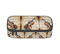 NPOREJKNGF Astuccio con farfalle e violoncello con stampa completa, in tessuto Oxford resistente, multiuso, per scuola, ufficio e viaggio, Nero , Taglia unica, Organizer per borse