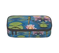 NPOREJKNGF Astuccio con libellula, con stampa completa, in tessuto Oxford resistente, multiuso, per scuola, ufficio e viaggi, Nero , Taglia unica, Organizer per borse