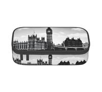 NPOREJKNGF Astuccio Londra con stampa completa, in tessuto Oxford resistente, multiuso, per scuola, ufficio e viaggi, Nero , Taglia unica, Organizer per borse