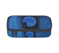 NPOREJKNGF Astuccio per matite con intelligenza artificiale con motivo stampato, in tessuto Oxford resistente, multiuso, per scuola, ufficio e viaggio, Nero , Taglia unica, Organizer per borse