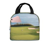 NPOREJKNGF Borsa per il pranzo da campo da golf con design Fullprint, borsa termica leggera per la conservazione degli alimenti, tasca frontale da 20,3 x 12,7 cm, borsa multiuso per lavoro, all'aperto
