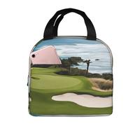 NPOREJKNGF Borsa per il pranzo da campo da golf con design Fullprint, borsa termica leggera per la conservazione degli alimenti, tasca frontale da 20,3 x 12,7 cm, borsa multiuso per lavoro, all'aperto