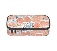 NPOREJKNGF Coral Reef - Astuccio con stampa completa, in tessuto Oxford resistente, multiuso, per scuola, ufficio e viaggio, Nero , Taglia unica, Organizer per borse
