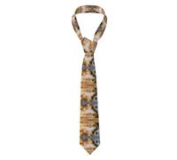 NPOREJKNGF Cravatta da uomo con palma hawaiana al tramonto, elegante cravatta in poliestere con stampa completa per affari, matrimoni, feste, uso quotidiano per gli uomini per la festa del papà
