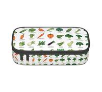 NPOREJKNGF Introduzione di varie verdure astuccio con stampa completa design - durevole Oxford panno multiuso caso per scuola, ufficio e viaggio, Nero , Taglia unica, Organizer per borse