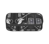 NPOREJKNGF Love Rock - Astuccio multiuso con stampa completa, in tessuto Oxford resistente, per scuola, ufficio e viaggio, Nero , Taglia unica, Organizer per borse