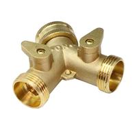 NPT/BSP Ottone 3/4 "Sdoppiatore for tubo da giardino Rubinetto for valvola a sfera a 2 vie Connettore for irrigazione di tipo Y for adattatore for tubi for rubinetto esterno domestico(B-1PCS)