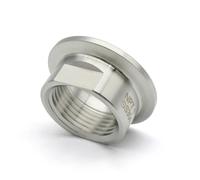 NPT BSP Thread 1/4 "1/2" 1/4 "3/4" 1 "304 Sanitary Grade Stainless Steel Fittings TC 25.4 50.5 64mm Pipe Joint Self-made Adapter,1 inch Ferrule64,NPT External thread