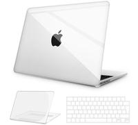 NPUOLS Custodia Protettiva Compatibile con MacBook Air 13,6 Pollici M4 M3 M2 2025 2024 2022 A3240 A3113 A2681 con Touch ID, Cristallo Rigide Protection Cover e Ultra Sottile TPU UE Tastiera Cover