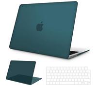 NPUOLS Custodia Protettiva per 2024-2021 MacBook Pro 16 Pollici Cover M4 M3 M2 M1 Pro Max A3403 A3186 A2991 A2780 A2485, 16,2" Opaco Rigide Protection Cover e Sottile TPU UE Tastiera Cover, Deep Teal