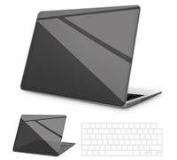 NPUOLS Custodia Protettiva per 2024-2021 MacBook Pro 16 Pollici Cover M4 M3 M2 M1 Pro Max A3403 A3186 A2991 A2780 A2485, 16,2" Rigide Protection Custodia e Sottile EU Tastiera Cover, Nero Cristallo