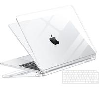 NPUOLS Custodia Protettiva per MacBook Air 13,6 Pollici M5 M4 M3 M2 2026 2025 2024 2022 A3449 A3240 A3113 A2681 con Touch ID, Cristallo Rigide Protection Cover e Ultra Sottile TPU UE Tastiera Cover