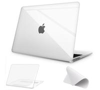 NPUOLS Custodia Protettiva per MacBook Air 15 Pollici M4 M3 M2 Cover 2023-2025 Modello A3241 A3114 A2941 con Touch ID, Sottile Cristallo Rigide Protection Case e Panno per Lucidare