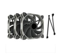 NPXUAMTJ 3 ventole per alloggiamento PC, 120 mm, 1500 giri/min, 4 pin, con telaio a basso rumore, raffreddamento ad acqua, ventilador, dissipatore di calore, controllo della temperatura