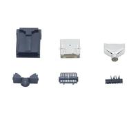 NPXUAMTJ 6Pcs Professionale Tipo 19Pin Maschio Saldatura Connettore di Ricambio Filo di Saldatura Spina Per Accessori Elettronici